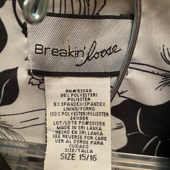 Black sleeveless suit, 15/16, tall inseam by breaking loose - Picture 2 of 3